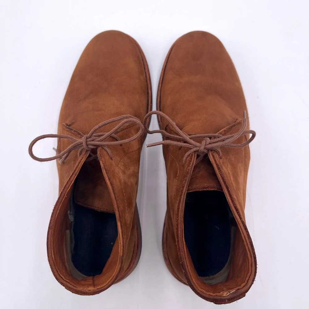 Frye Mens Bowery Chukka Boots Chestnut Brown Leather Ankle 3480431-CHT Size 8.5